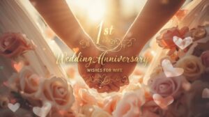 1st Wedding Anniversary Wishes for Wife